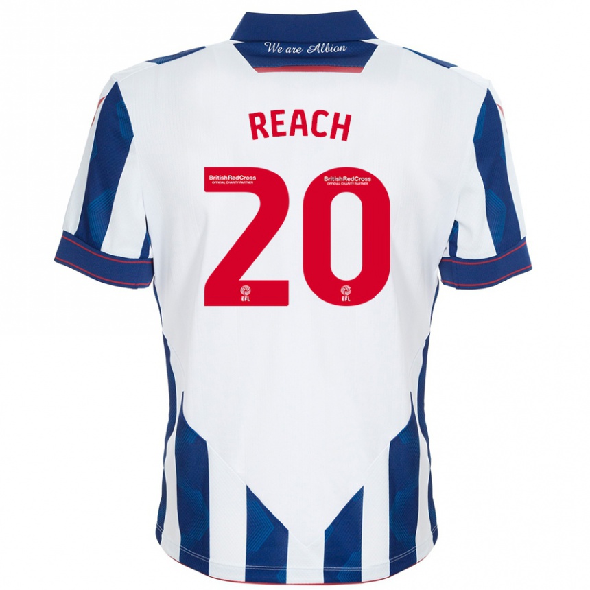 Kids Football Adam Reach #20 White Dark Blue Home Jersey 2024/25 T-Shirt Za