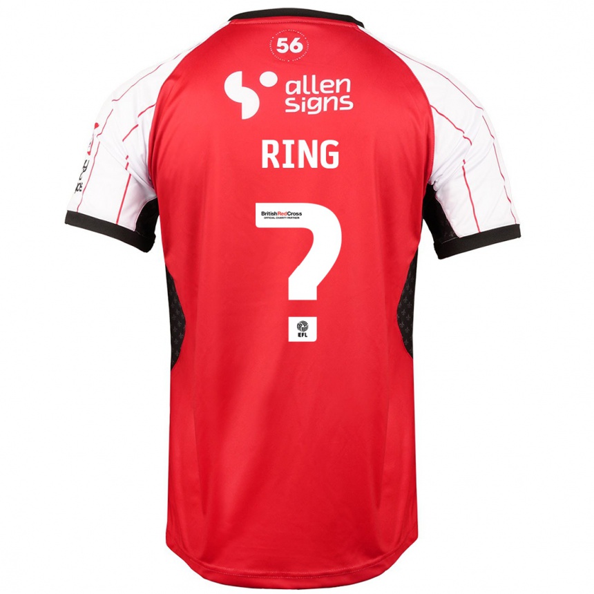 Kids Football Erik Ring #0 White Home Jersey 2024/25 T-Shirt Za