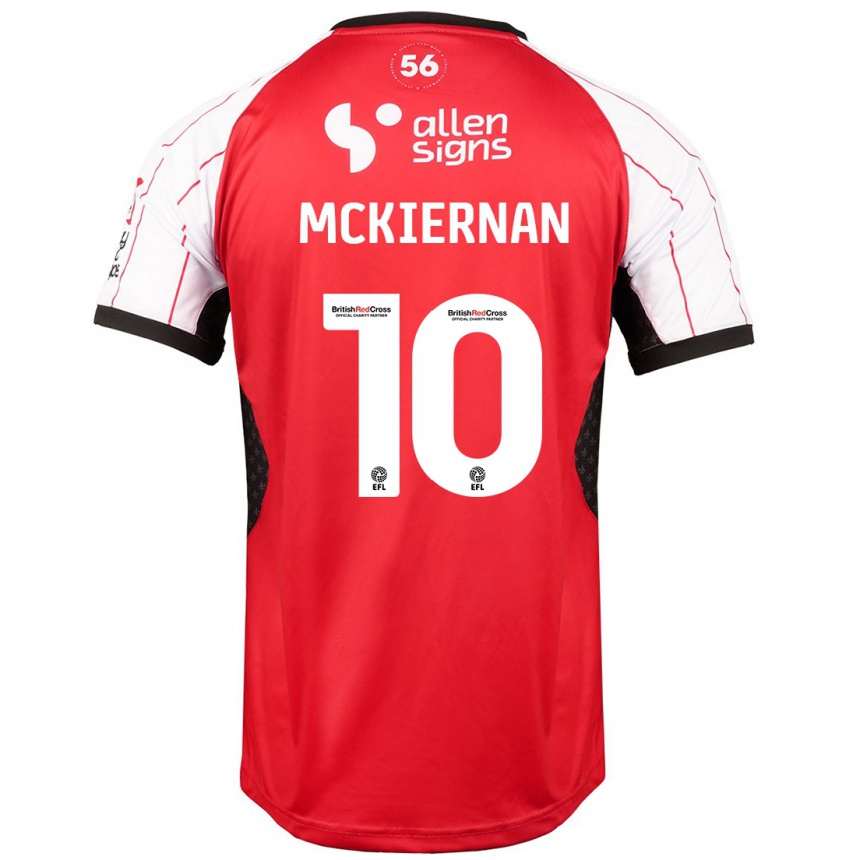 Kids Football Jj Mckiernan #10 White Home Jersey 2024/25 T-Shirt Za