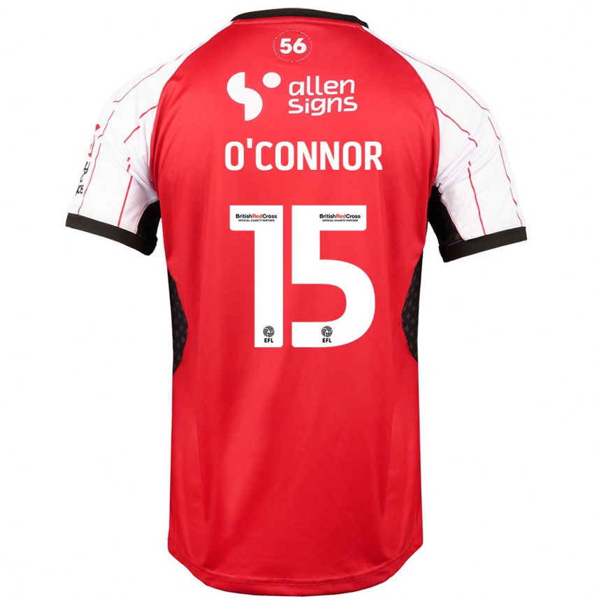 Kids Football Paudie O'connor #15 White Home Jersey 2024/25 T-Shirt Za