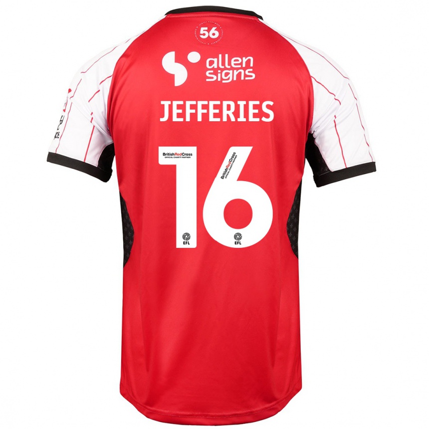 Kids Football Dom Jefferies #16 White Home Jersey 2024/25 T-Shirt Za