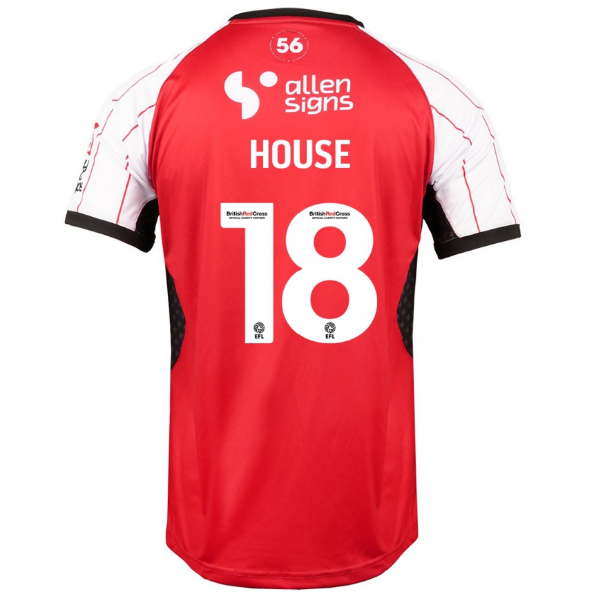 Kids Football Ben House #18 White Home Jersey 2024/25 T-Shirt Za