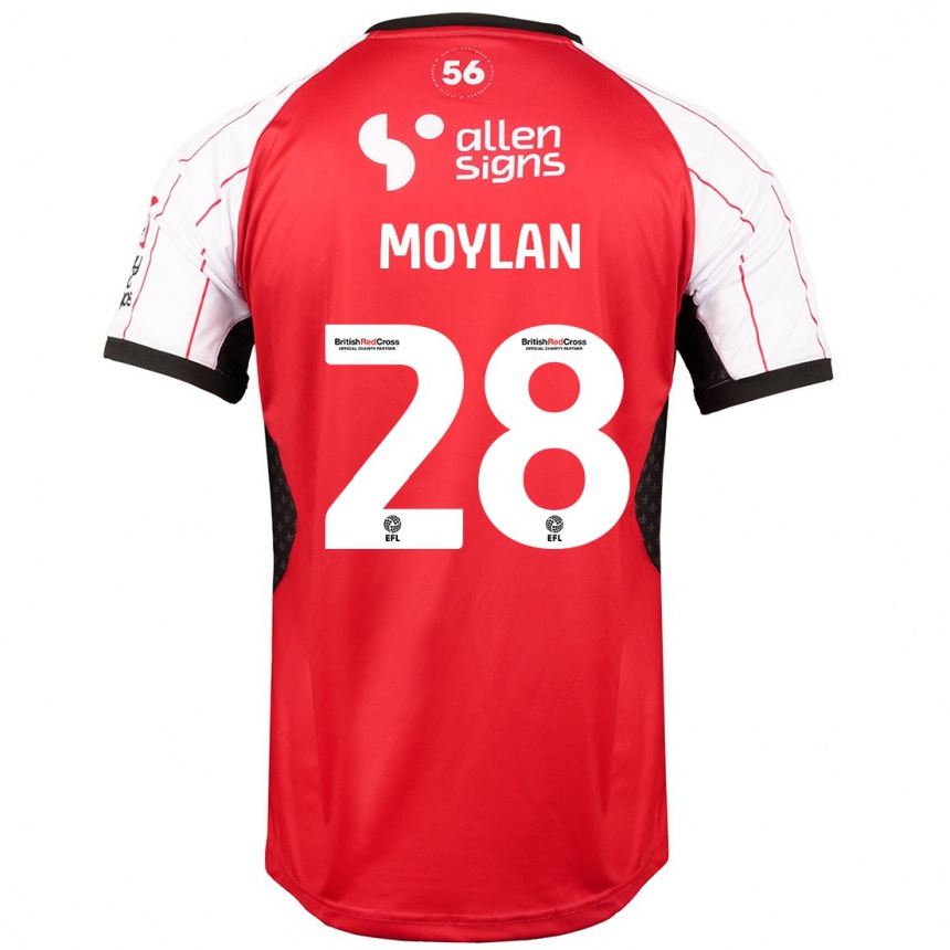 Kids Football Jack Moylan #28 White Home Jersey 2024/25 T-Shirt Za