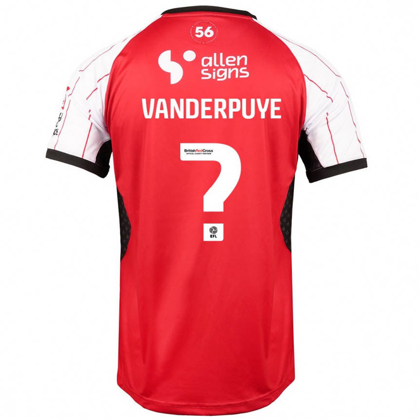 Kids Football Daniel Vanderpuye #0 White Home Jersey 2024/25 T-Shirt Za