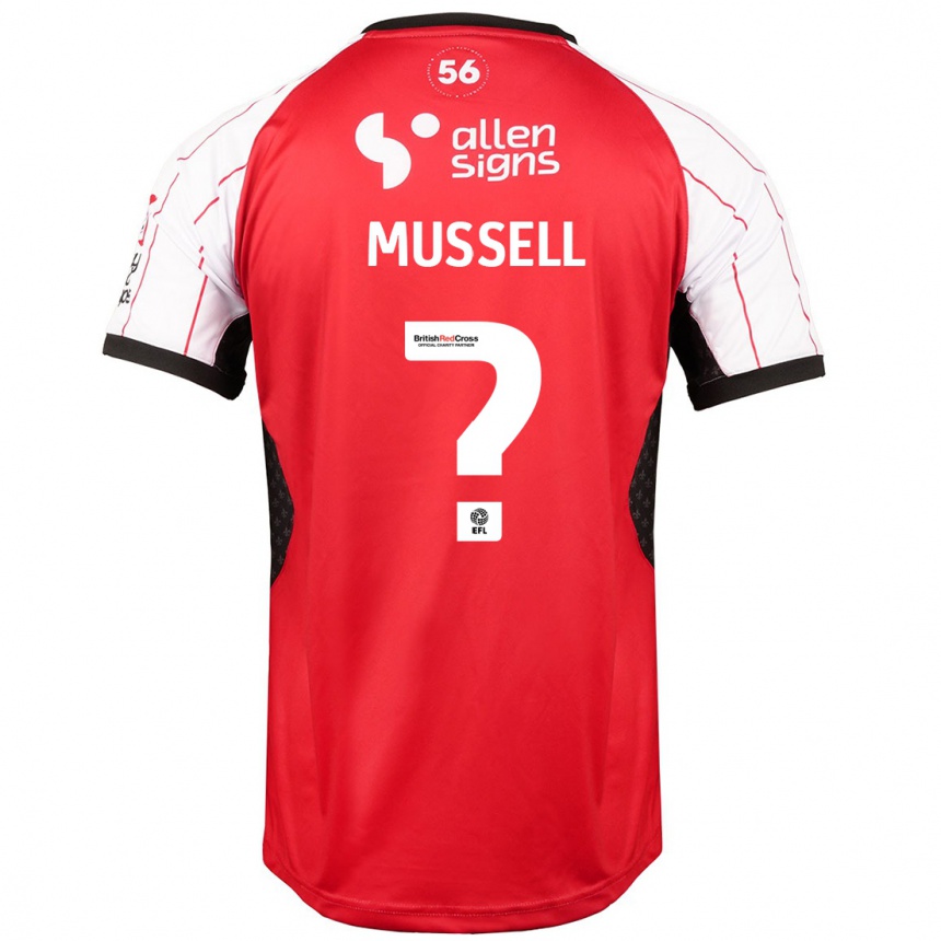 Kids Football Theo Mussell #0 White Home Jersey 2024/25 T-Shirt Za