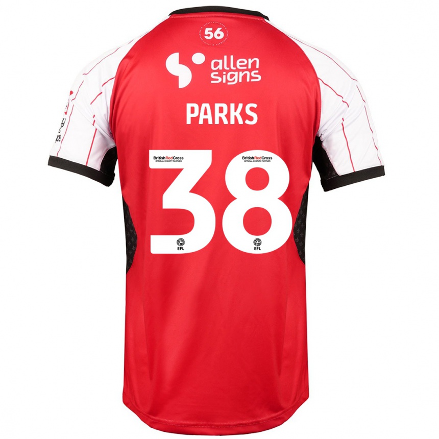 Kids Football Charlie Parks #38 White Home Jersey 2024/25 T-Shirt Za