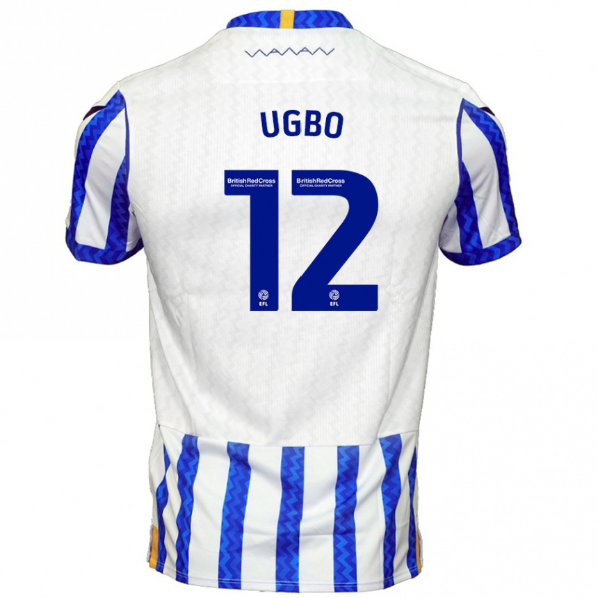 Kids Football Iké Ugbo #12 Blue White Home Jersey 2024/25 T-Shirt Za