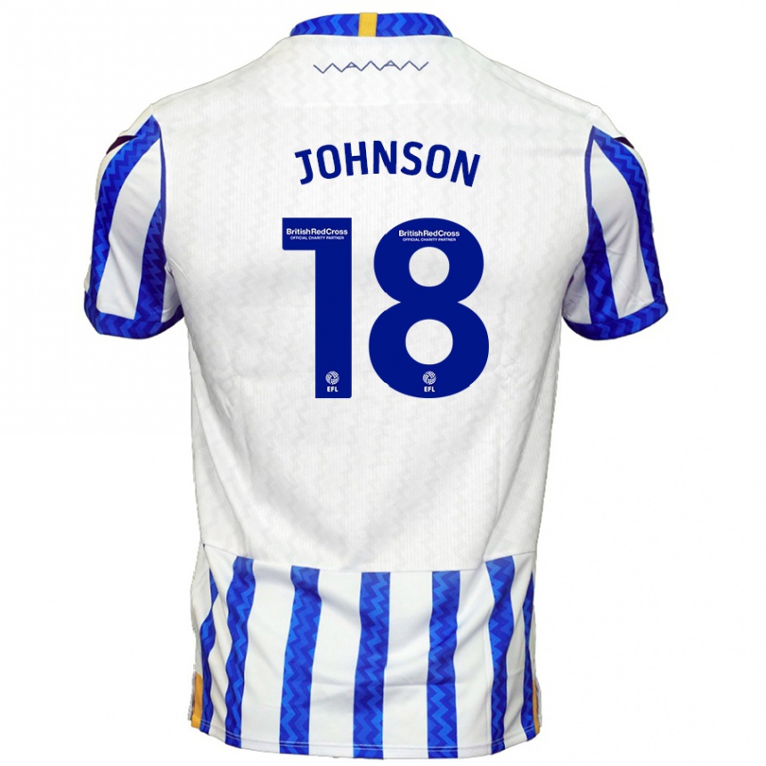 Kids Football Marvin Johnson #18 Blue White Home Jersey 2024/25 T-Shirt Za