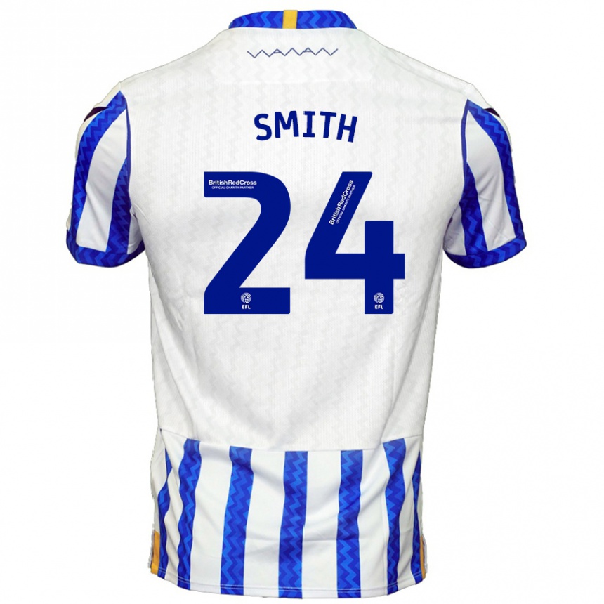 Kids Football Michael Smith #24 Blue White Home Jersey 2024/25 T-Shirt Za