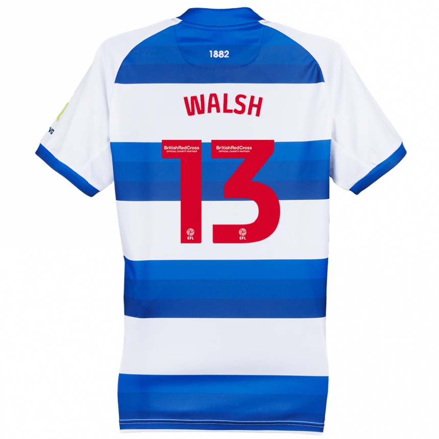 Kids Football Joe Walsh #13 White Blue Home Jersey 2024/25 T-Shirt Za