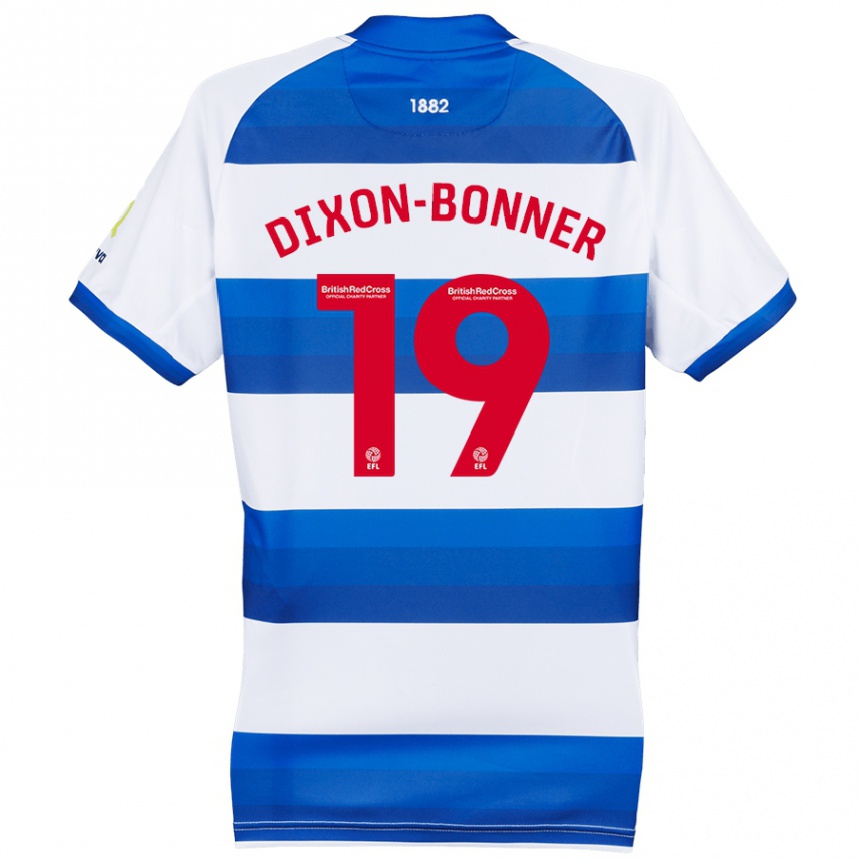 Kids Football Elijah Dixon-Bonner #19 White Blue Home Jersey 2024/25 T-Shirt Za