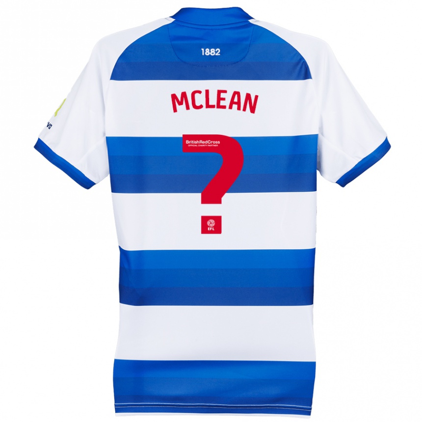 Kids Football Mason Mclean #0 White Blue Home Jersey 2024/25 T-Shirt Za