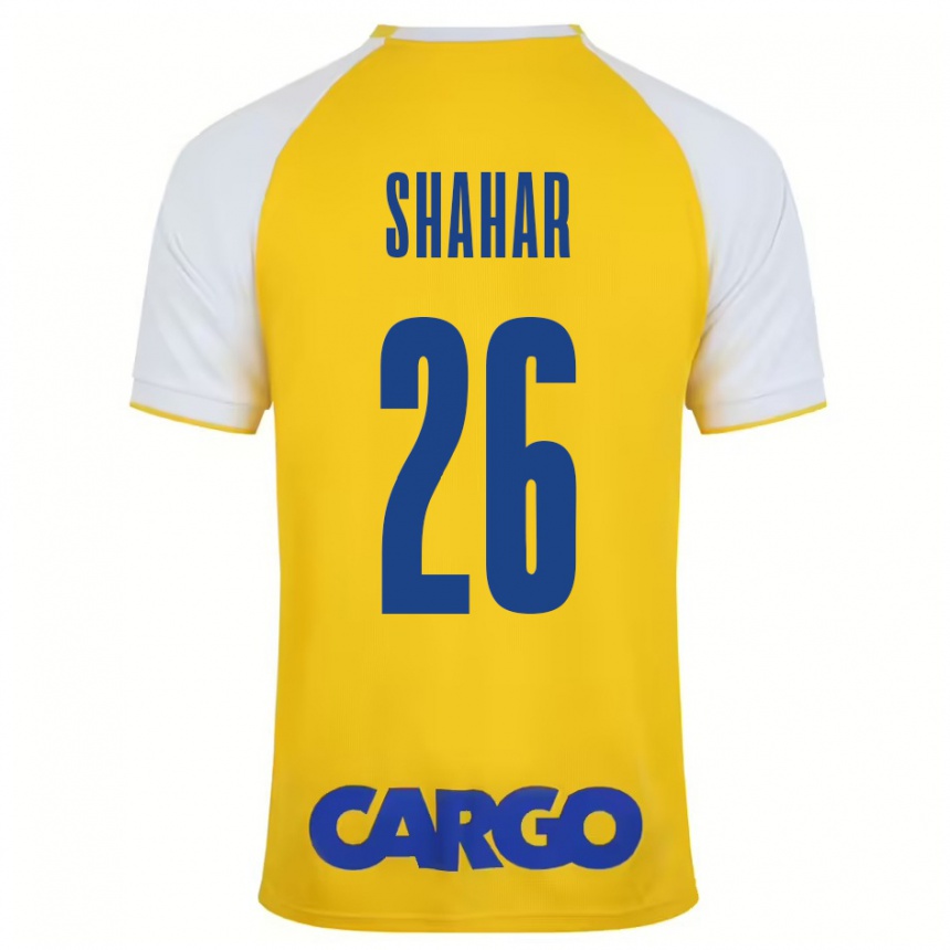 Kids Football Ido Shahar #26 Yellow White Home Jersey 2024/25 T-Shirt Za