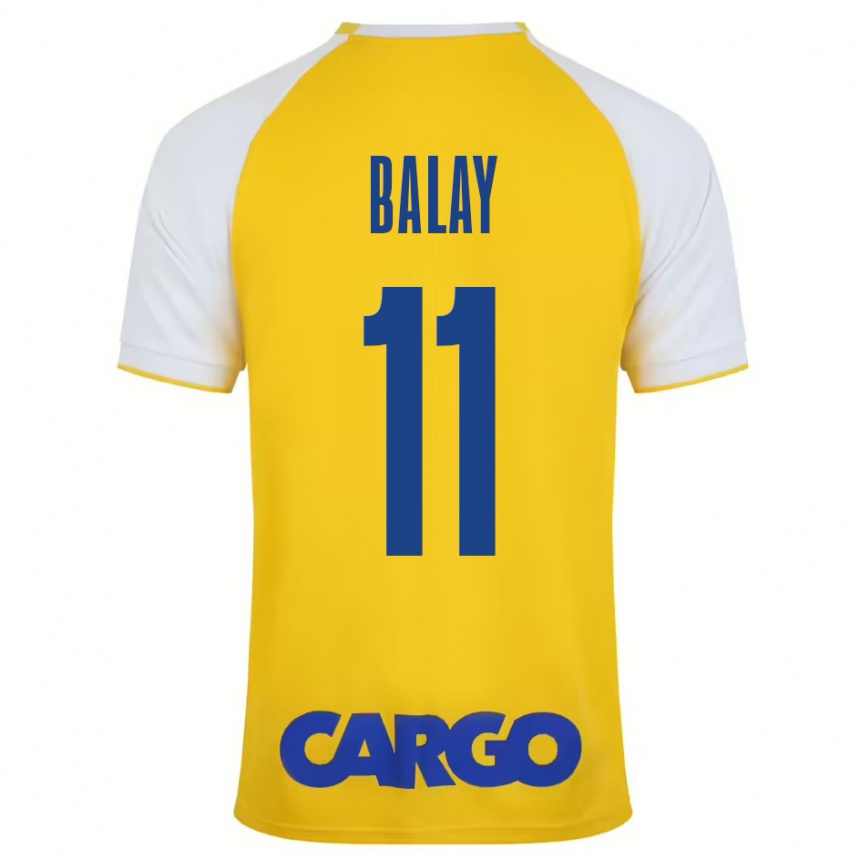 Kids Football Yehuda Balay #11 Yellow White Home Jersey 2024/25 T-Shirt Za