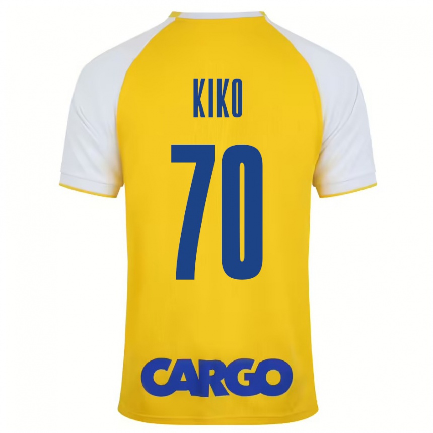 Kids Football Kiko Bondoso #70 Yellow White Home Jersey 2024/25 T-Shirt Za