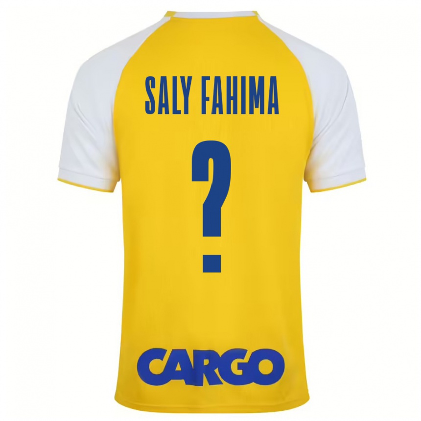 Kids Football Israel Saly Fahima #0 Yellow White Home Jersey 2024/25 T-Shirt Za