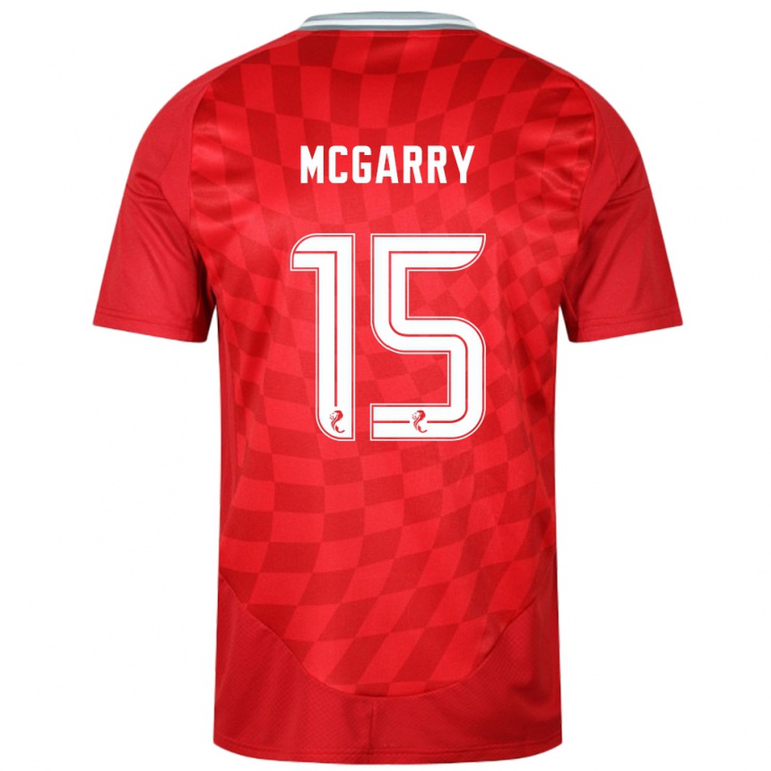 Kids Football James Mcgarry #15 Red Home Jersey 2024/25 T-Shirt Za