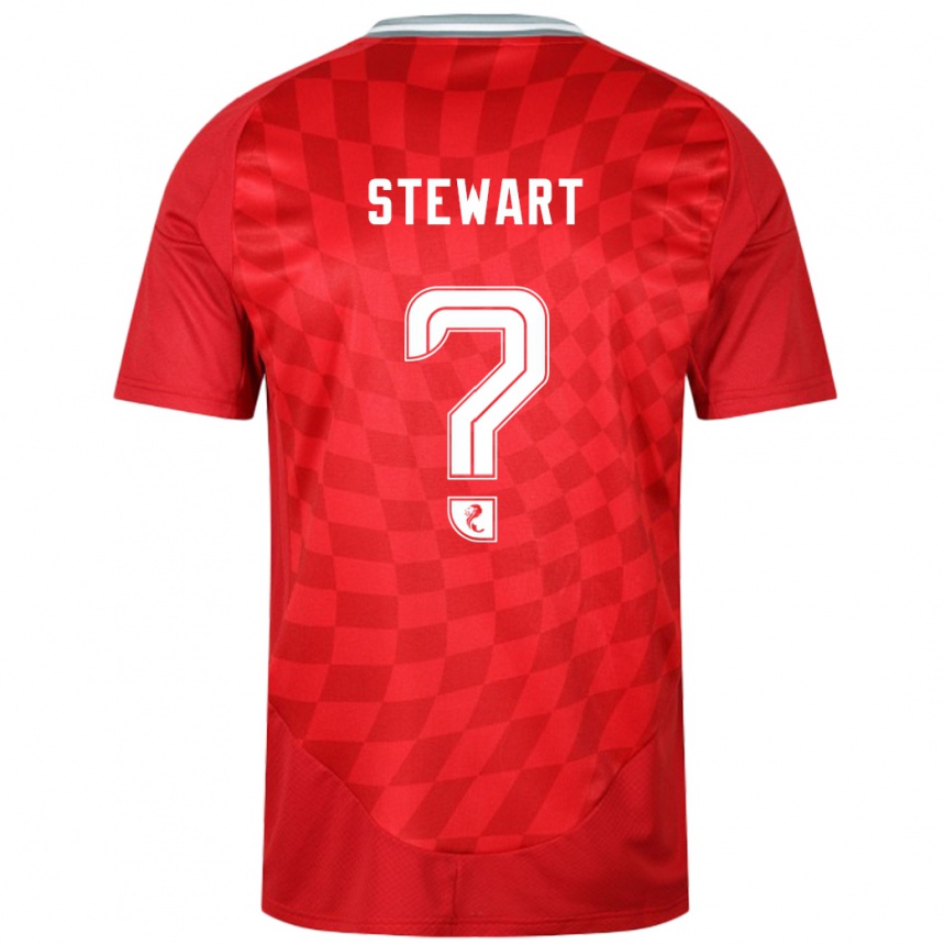 Kids Football Alfie Stewart #0 Red Home Jersey 2024/25 T-Shirt Za