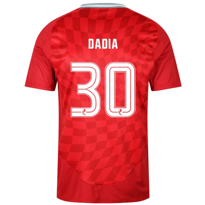 Kids Football Or Dadia #30 Red Home Jersey 2024/25 T-Shirt Za