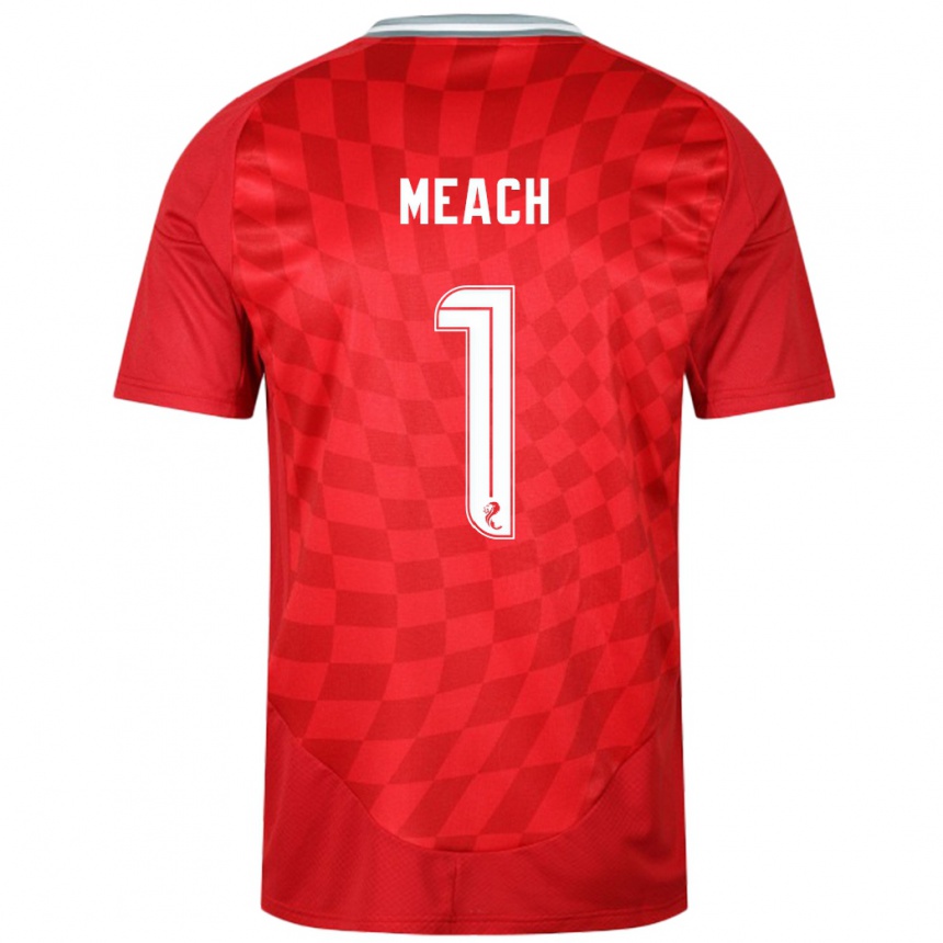 Kids Football Aaliyah-Jay Meach #1 Red Home Jersey 2024/25 T-Shirt Za