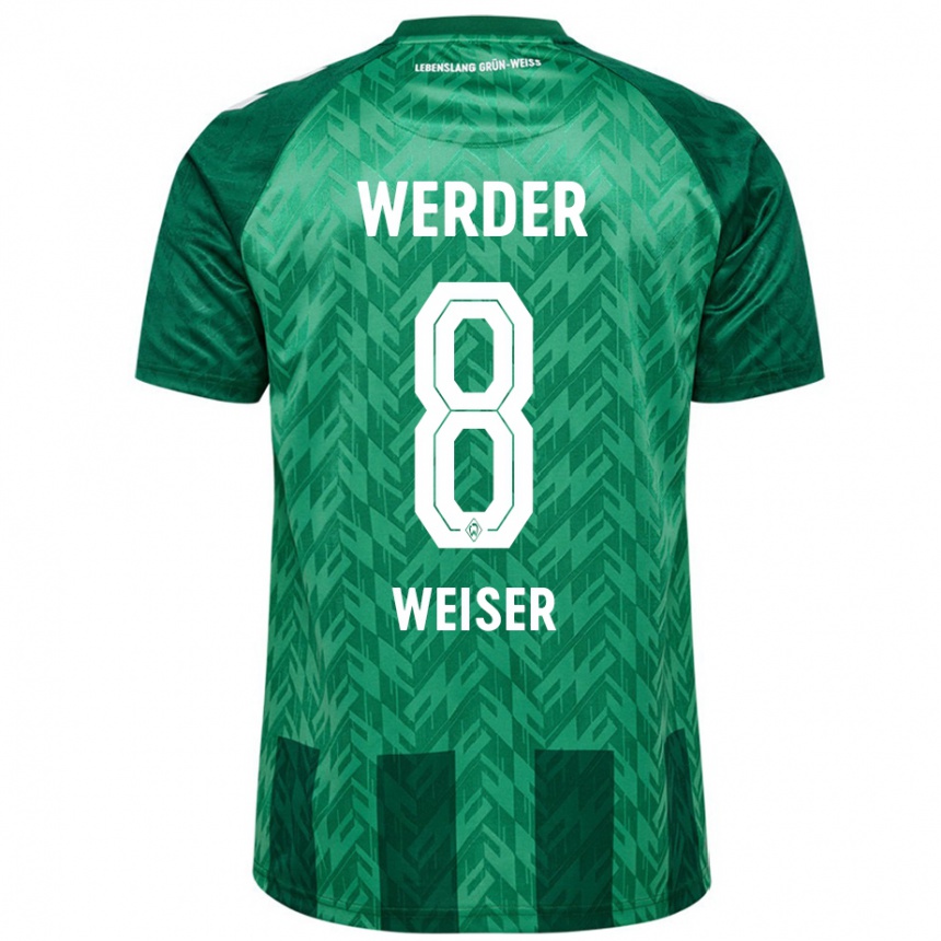 Kids Football Mitchell Weiser #8 Green Home Jersey 2024/25 T-Shirt Za