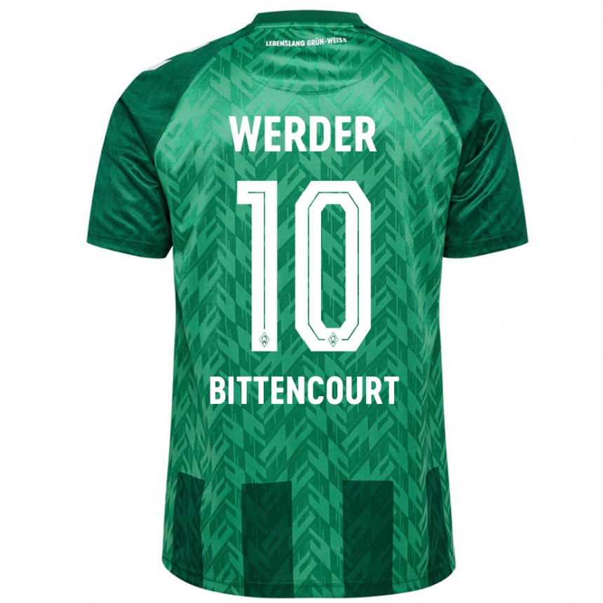 Kids Football Leonardo Bittencourt #10 Green Home Jersey 2024/25 T-Shirt Za