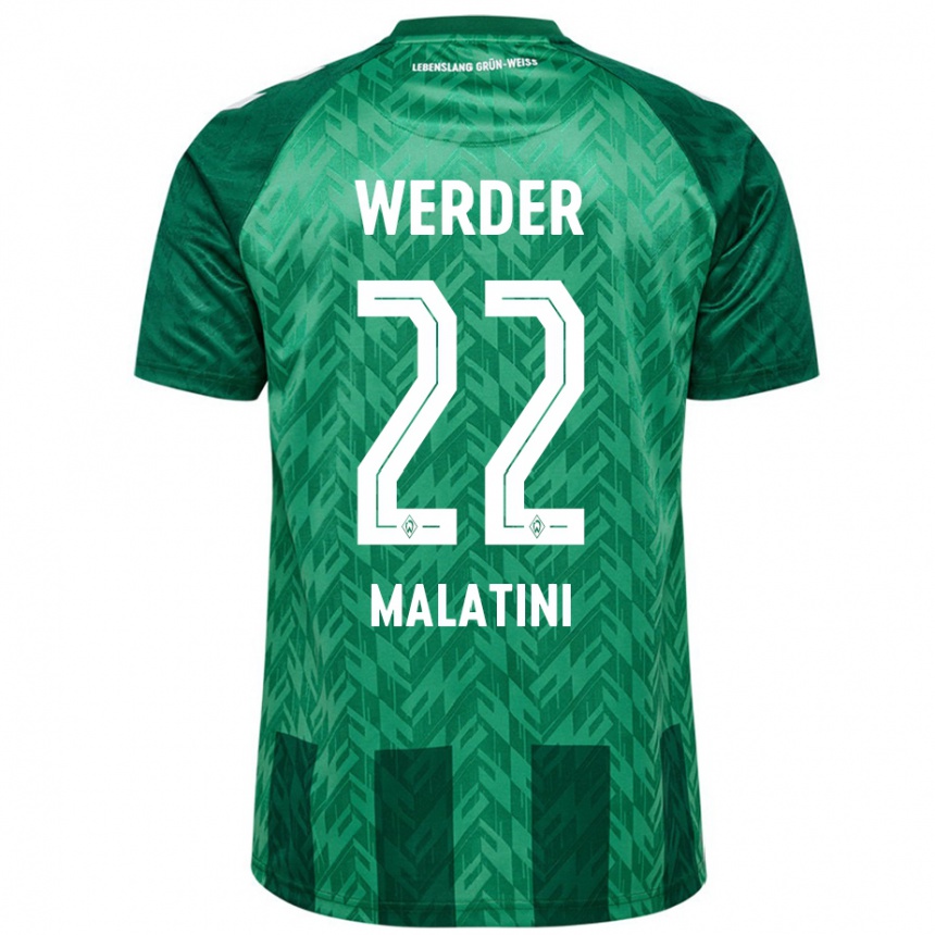 Kids Football Julián Malatini #22 Green Home Jersey 2024/25 T-Shirt Za