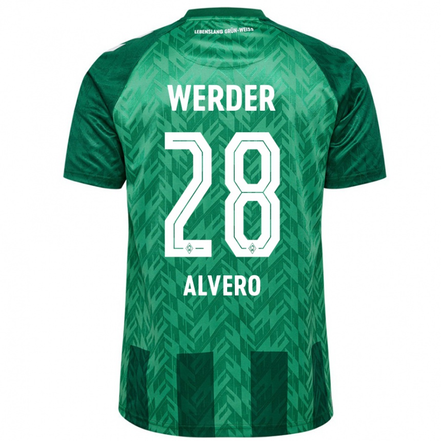 Kids Football Skelly Alvero #28 Green Home Jersey 2024/25 T-Shirt Za