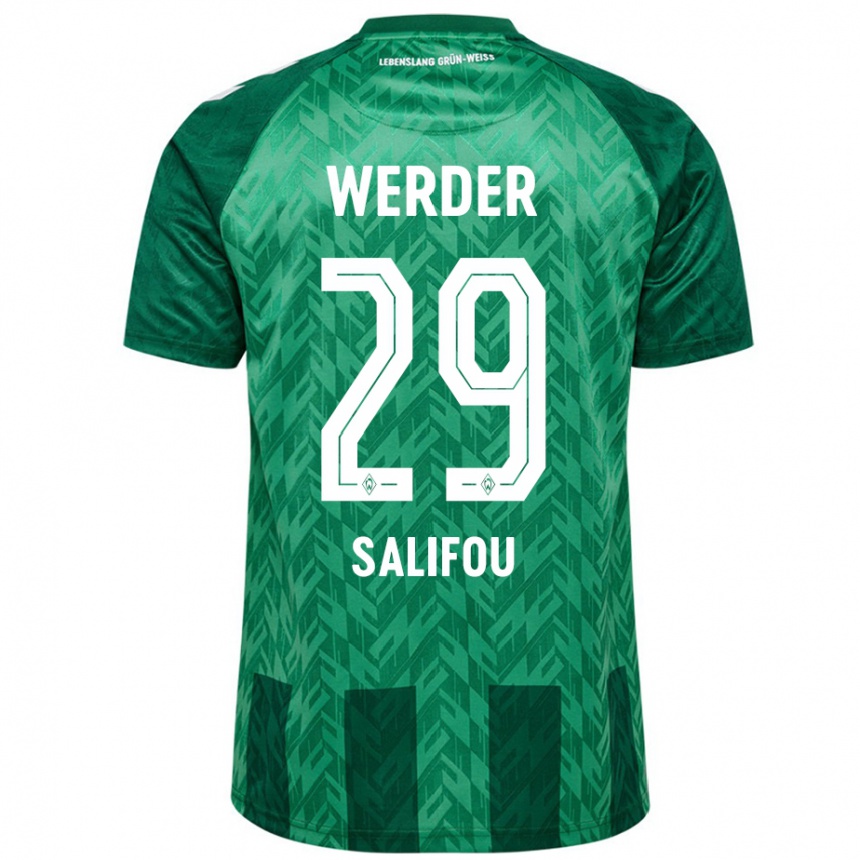 Kids Football Dikeni Salifou #29 Green Home Jersey 2024/25 T-Shirt Za