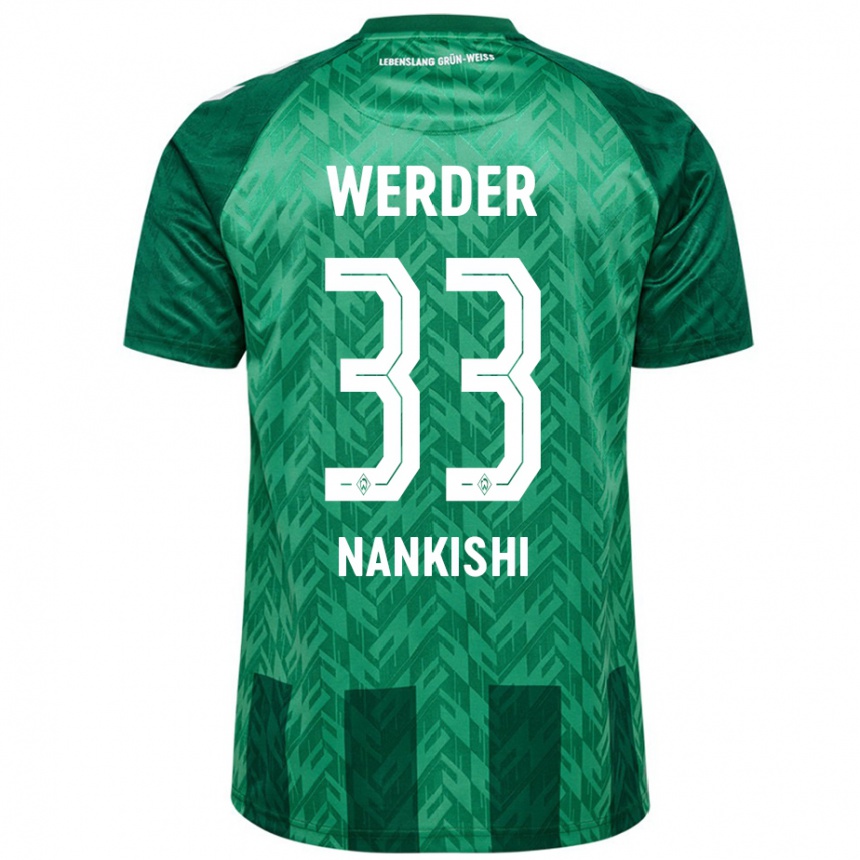 Kids Football Abdenego Nankishi #33 Green Home Jersey 2024/25 T-Shirt Za