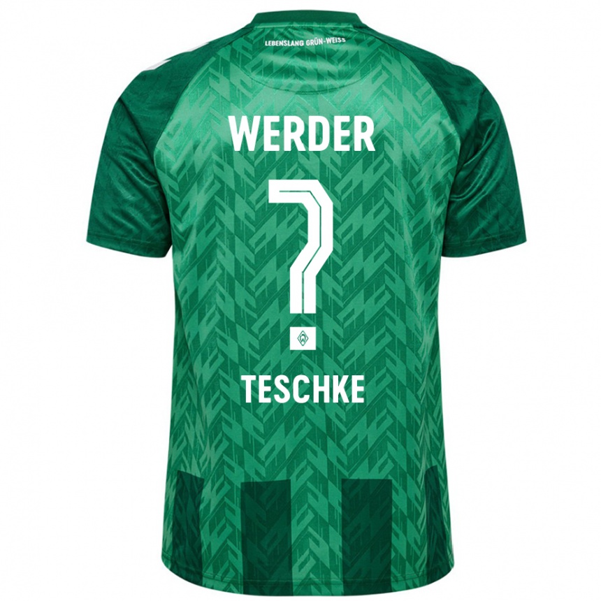 Kids Football Tim Teschke #0 Green Home Jersey 2024/25 T-Shirt Za