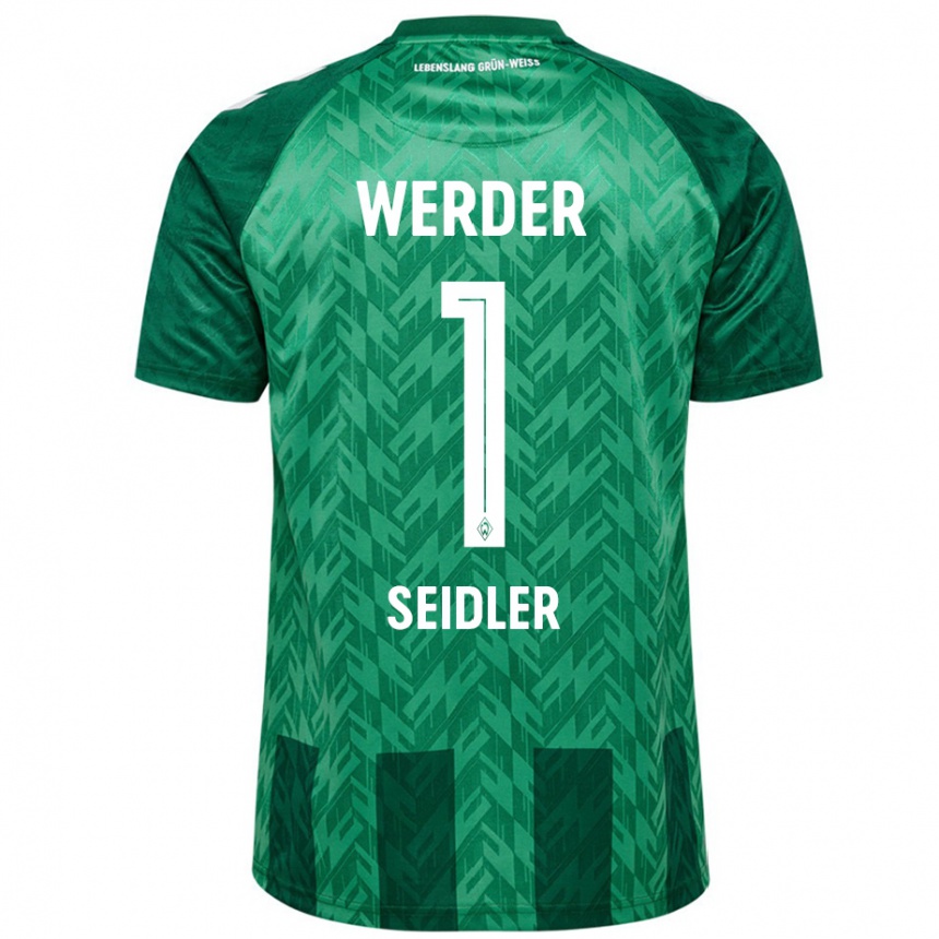 Kids Football Calvin Seidler #1 Green Home Jersey 2024/25 T-Shirt Za