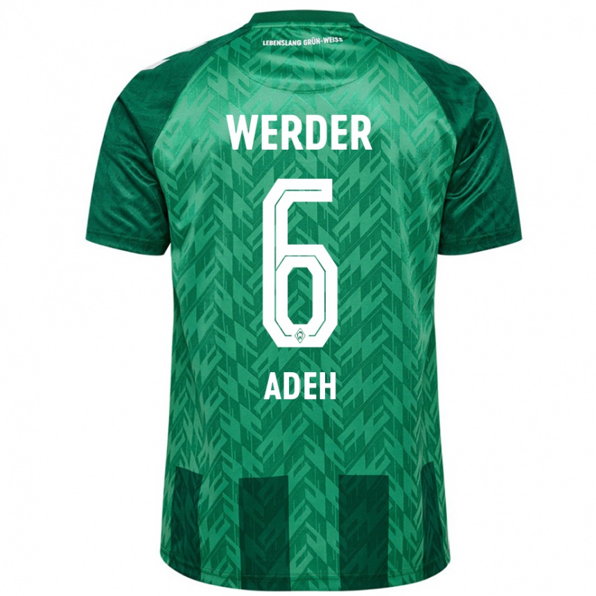 Kids Football Wesley Adeh #6 Green Home Jersey 2024/25 T-Shirt Za