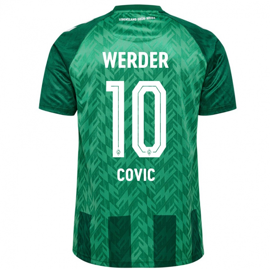 Kids Football Patrice Covic #10 Green Home Jersey 2024/25 T-Shirt Za