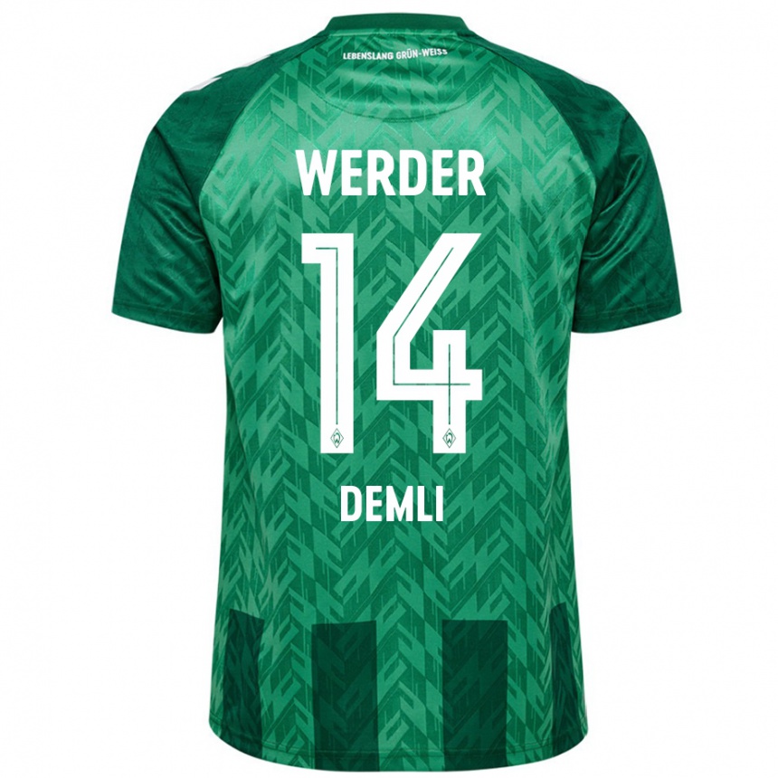 Kids Football Rezan Demli #14 Green Home Jersey 2024/25 T-Shirt Za