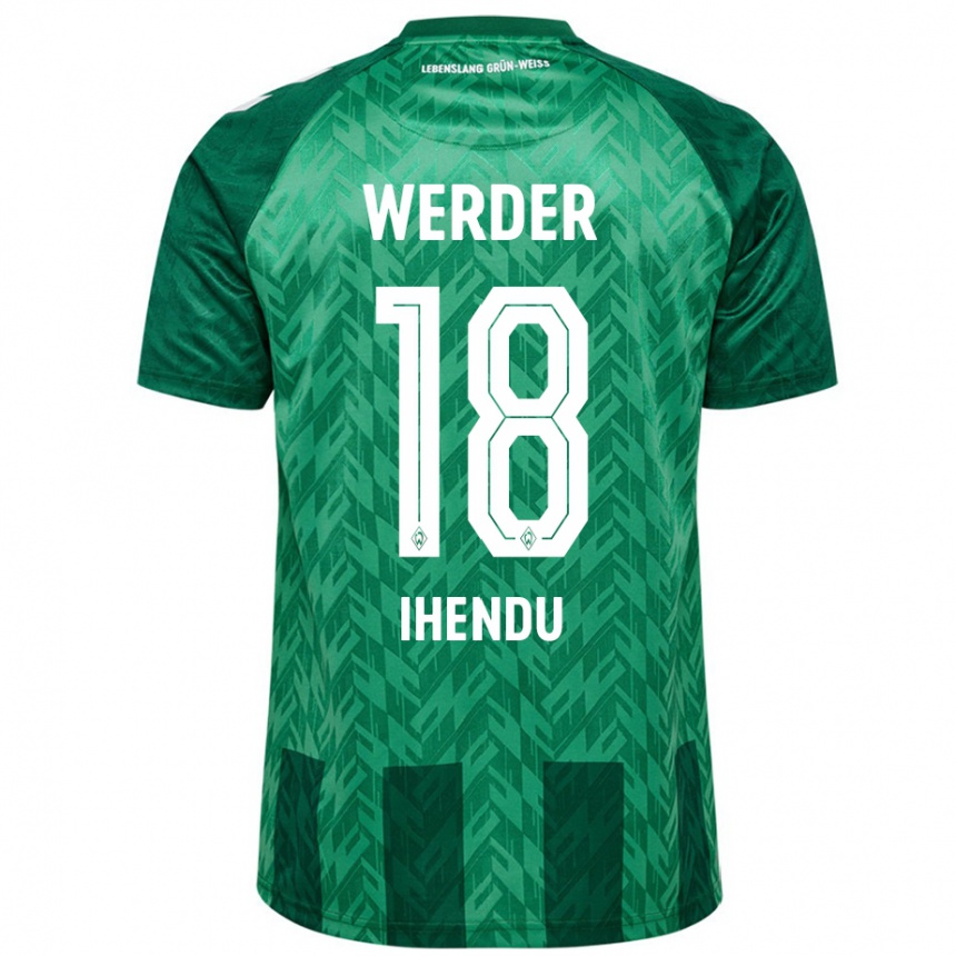 Kids Football Daniel Ihendu #18 Green Home Jersey 2024/25 T-Shirt Za