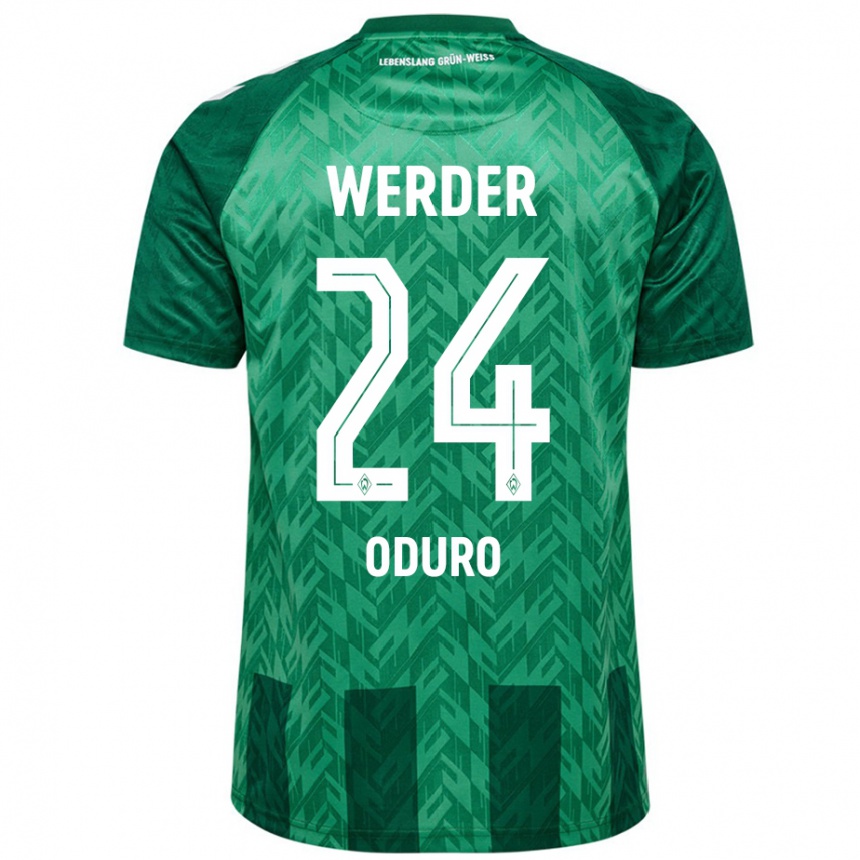 Kids Football Ricardo Oduro #24 Green Home Jersey 2024/25 T-Shirt Za