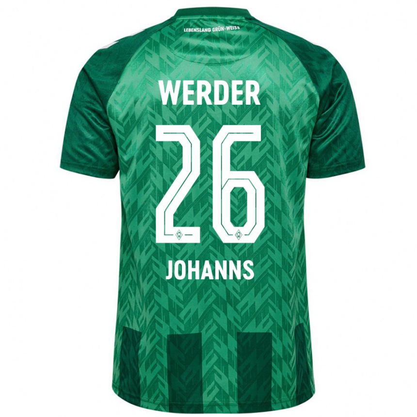 Kids Football Lennart Johanns #26 Green Home Jersey 2024/25 T-Shirt Za