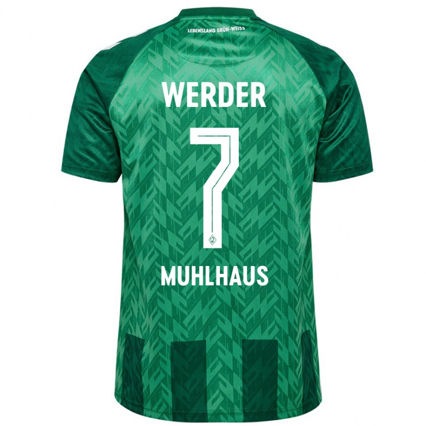 Kids Football Larissa Mühlhaus #7 Green Home Jersey 2024/25 T-Shirt Za