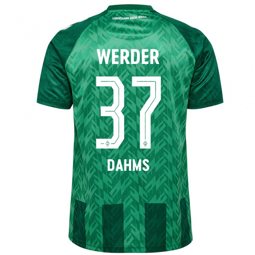 Kids Football Lena Dahms #37 Green Home Jersey 2024/25 T-Shirt Za