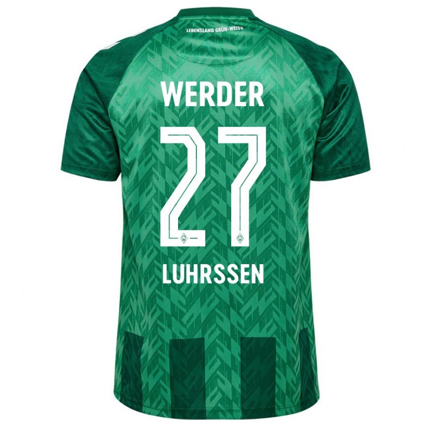 Kids Football Nina Luhrssen #27 Green Home Jersey 2024/25 T-Shirt Za