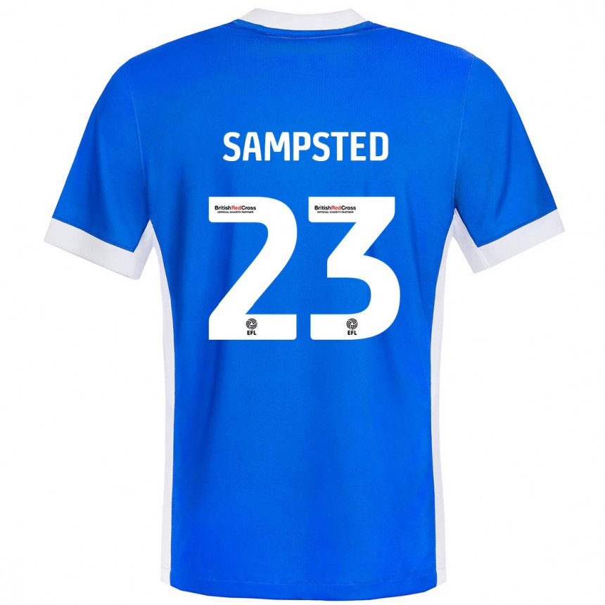 Kids Football Alfons Sampsted #23 Blue White Home Jersey 2024/25 T-Shirt Za