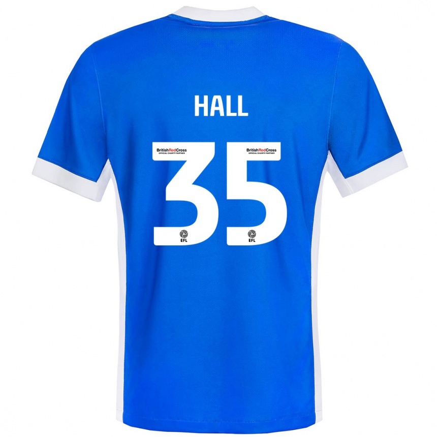 Kids Football George Hall #35 Blue White Home Jersey 2024/25 T-Shirt Za