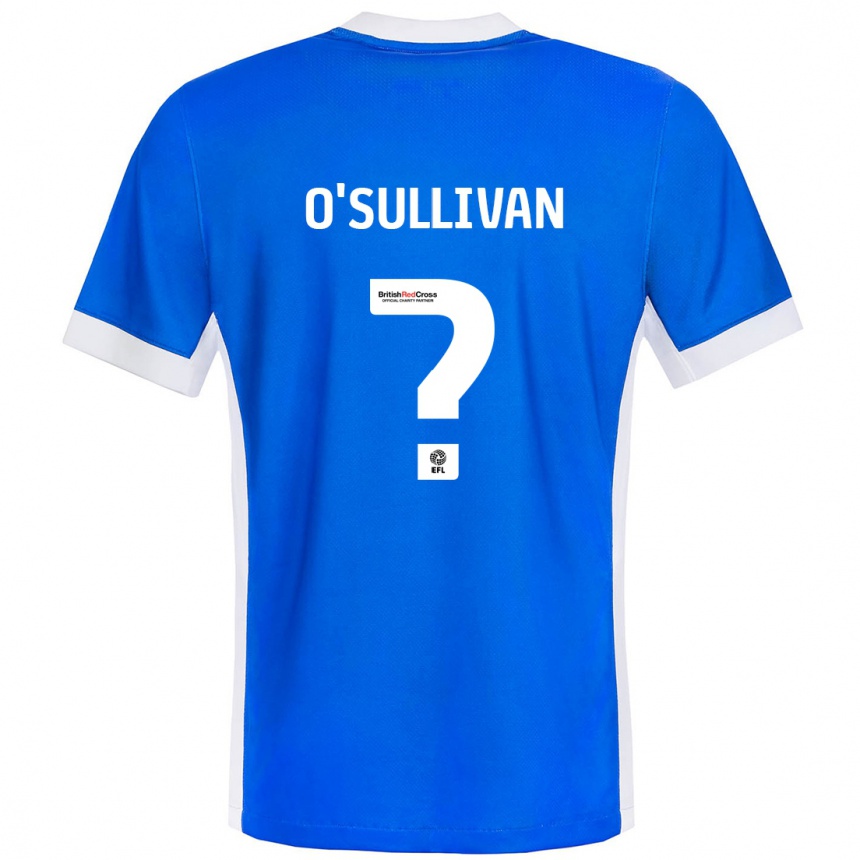 Kids Football William O'sullivan #0 Blue White Home Jersey 2024/25 T-Shirt Za