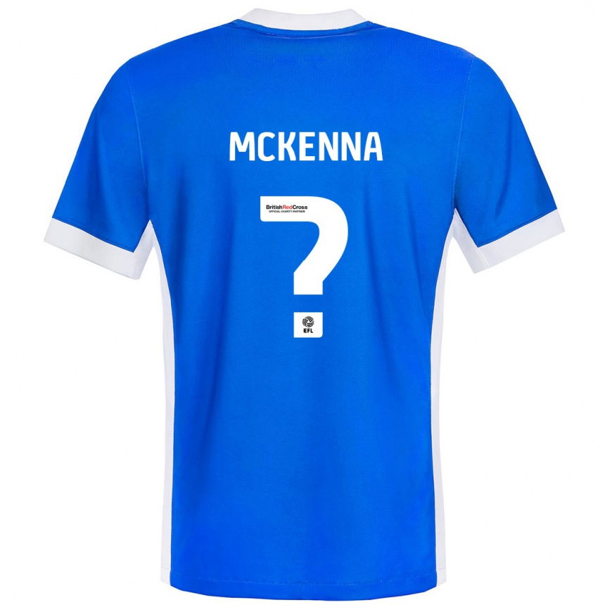 Kids Football Rebecca Mckenna #0 Blue White Home Jersey 2024/25 T-Shirt Za