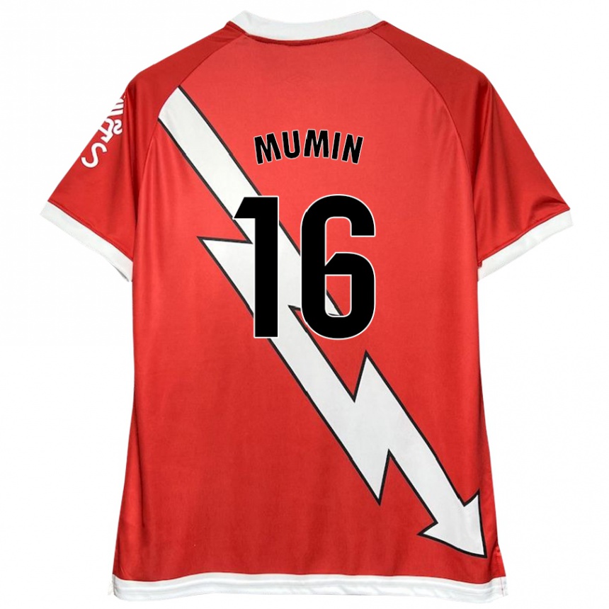 Kids Football Abdul Mumin #16 White Red Home Jersey 2024/25 T-Shirt Za