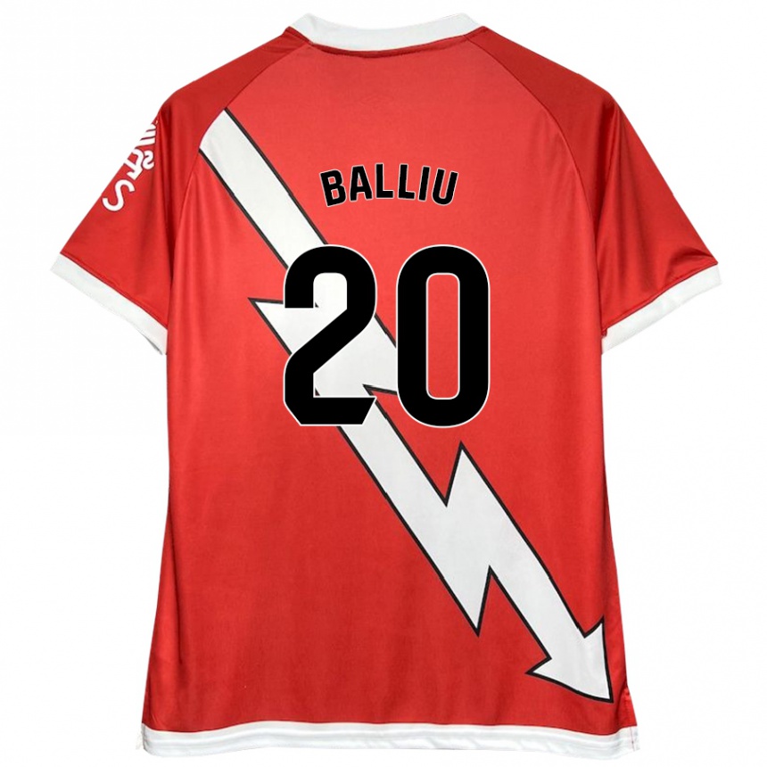 Kids Football Iván Balliu #20 White Red Home Jersey 2024/25 T-Shirt Za