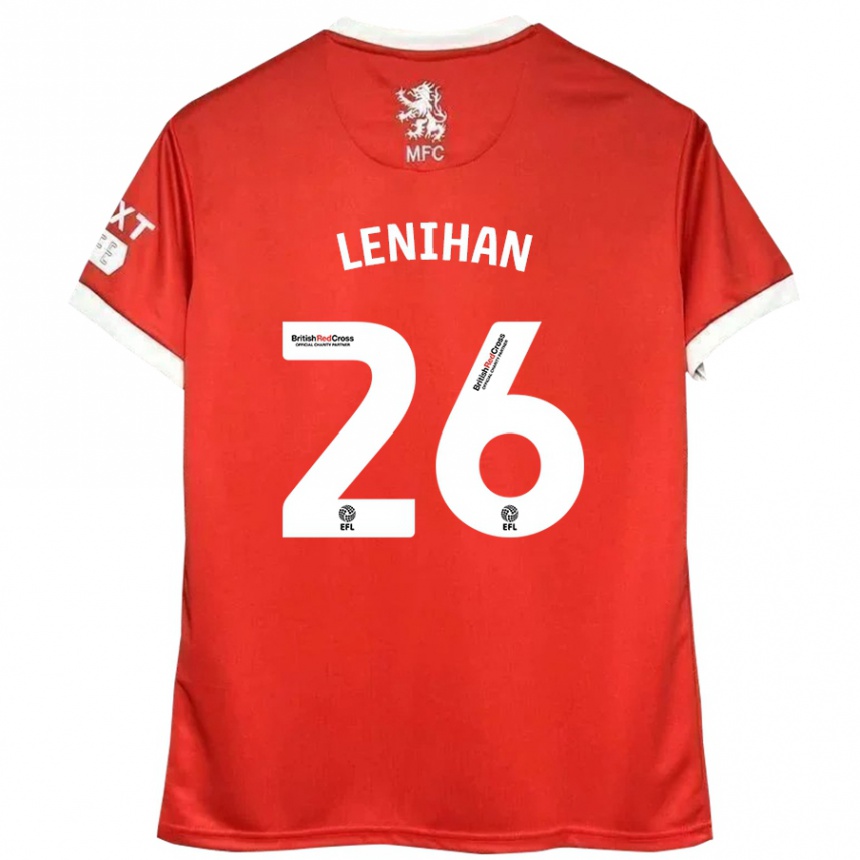 Kids Football Darragh Lenihan #26 Red White Home Jersey 2024/25 T-Shirt Za