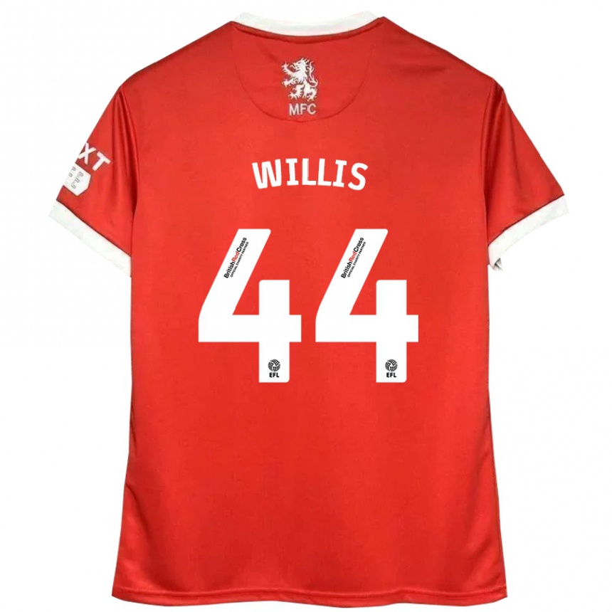 Kids Football Pharrell Willis #44 Red White Home Jersey 2024/25 T-Shirt Za