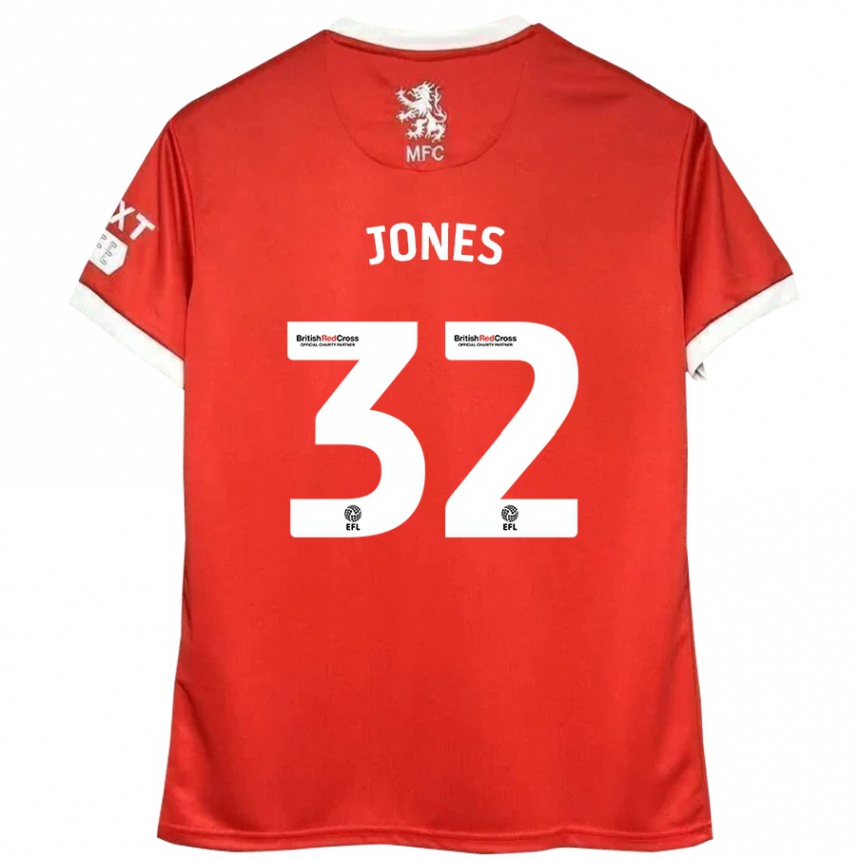 Kids Football Jamie Jones #32 Red White Home Jersey 2024/25 T-Shirt Za